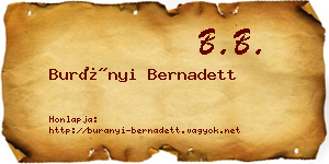 Burányi Bernadett névjegykártya